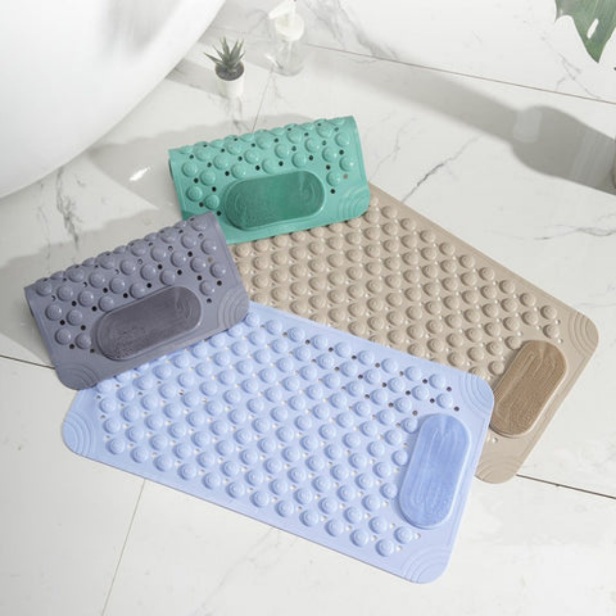 Tapis de Bain Antidérapant avec Massage des Pieds
