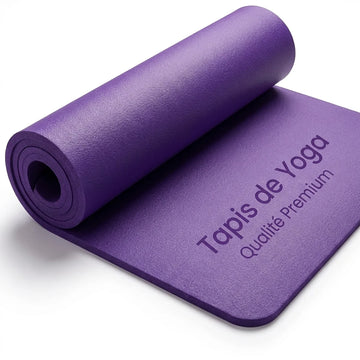 Tapis de yoga et Pilates antidérapant 6 mm avec sangle de transport