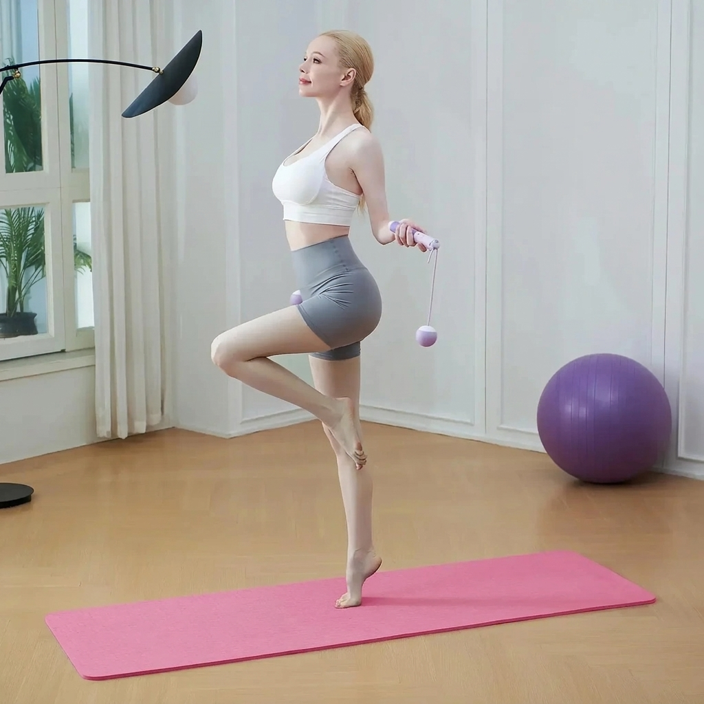 Tapis de yoga et Pilates antidérapant 6 mm avec sangle de transport