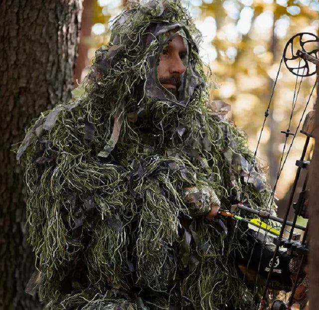 Tenue Ghillie 3D camouflage feuillage pour homme Chasse et activités outdoor