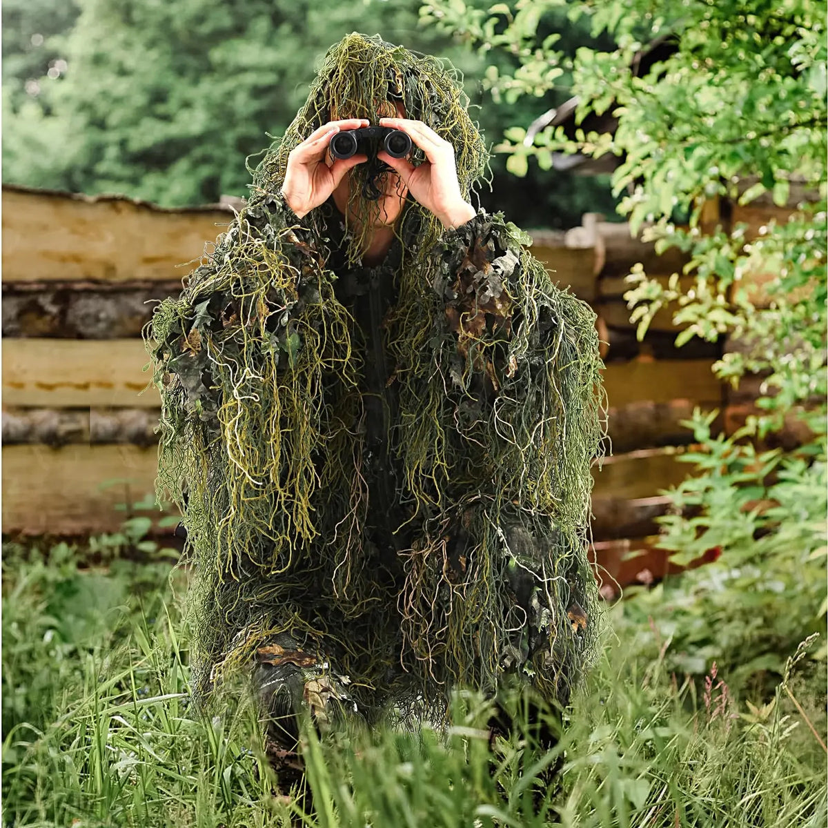 Tenue Ghillie 3D camouflage feuillage pour homme Chasse et activités outdoor