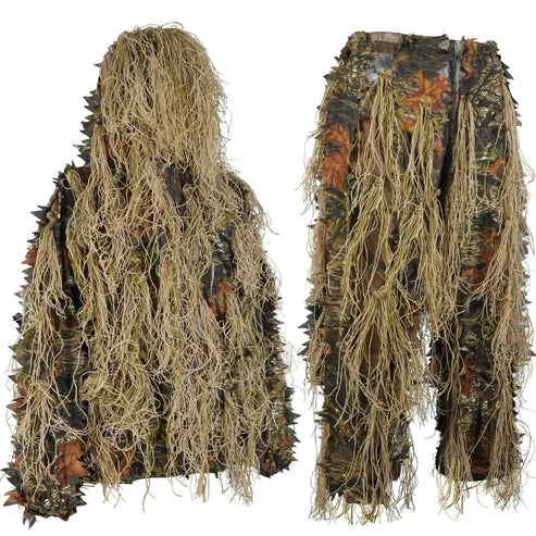 Tenue Ghillie 3D camouflage feuillage pour homme Chasse et activités outdoor