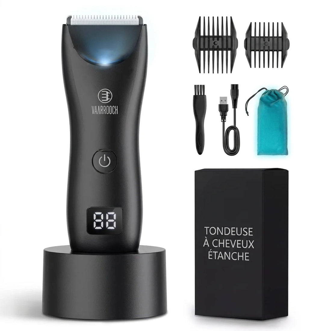 Tondeuse Intime Homme Étanche Rechargeable Lame Céramique Sécurisée