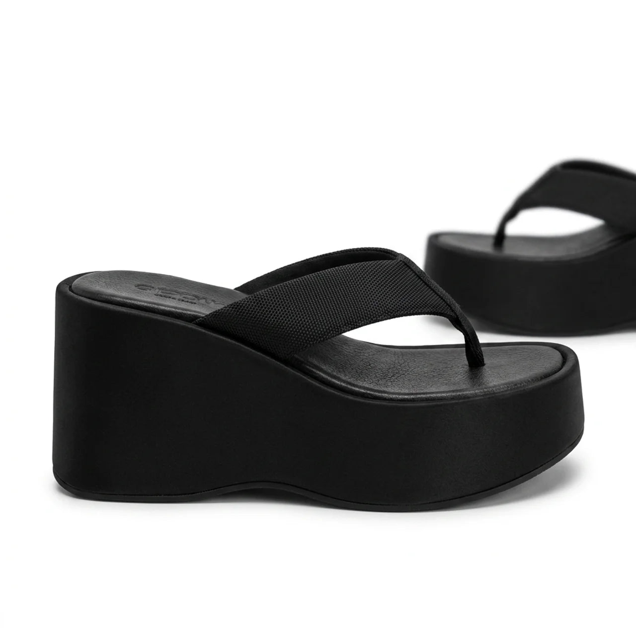 Tongs Plateforme Compensée Femme Mules Talon Épais Style Y2K