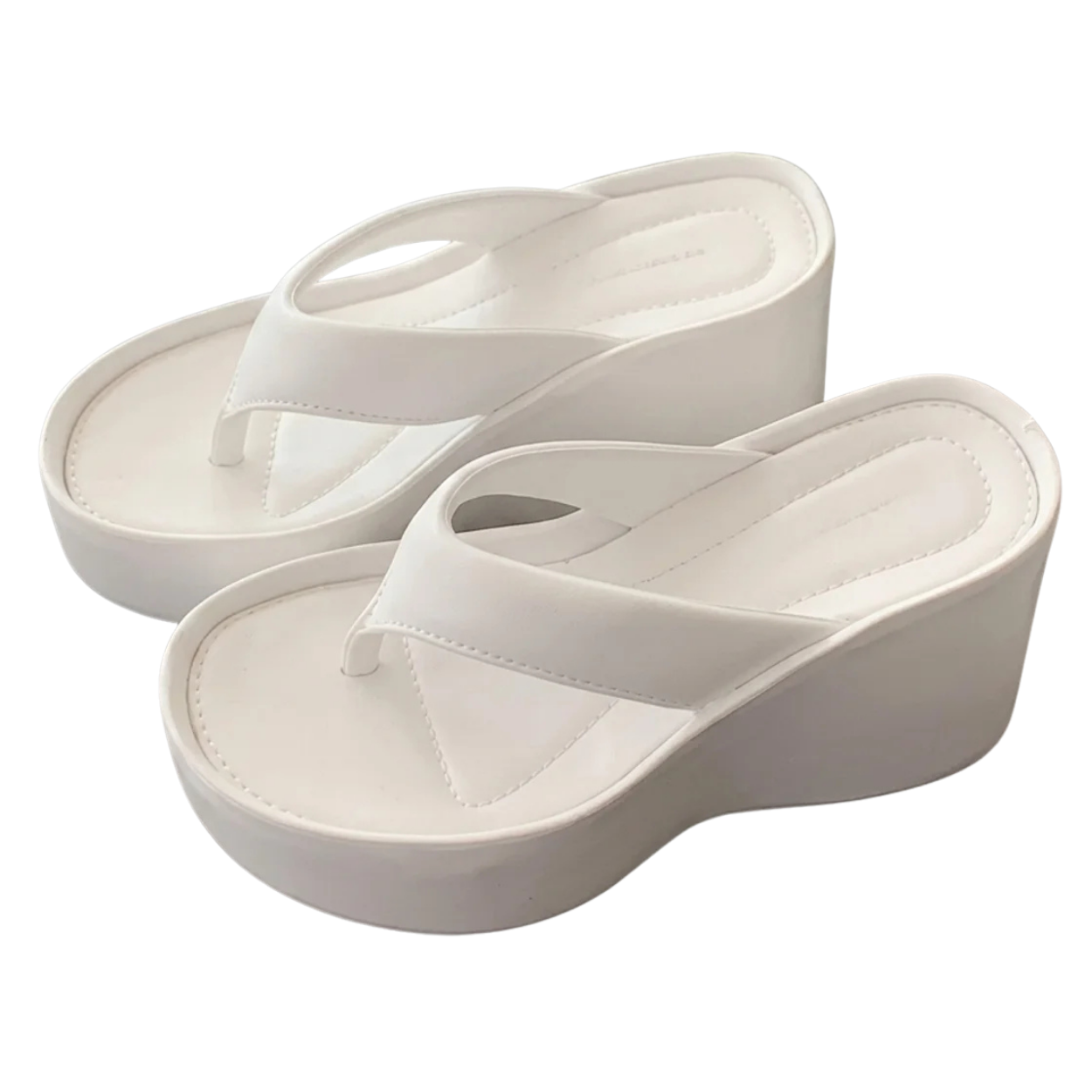 Tongs Plateforme Compensée Femme Mules Talon Épais Style Y2K