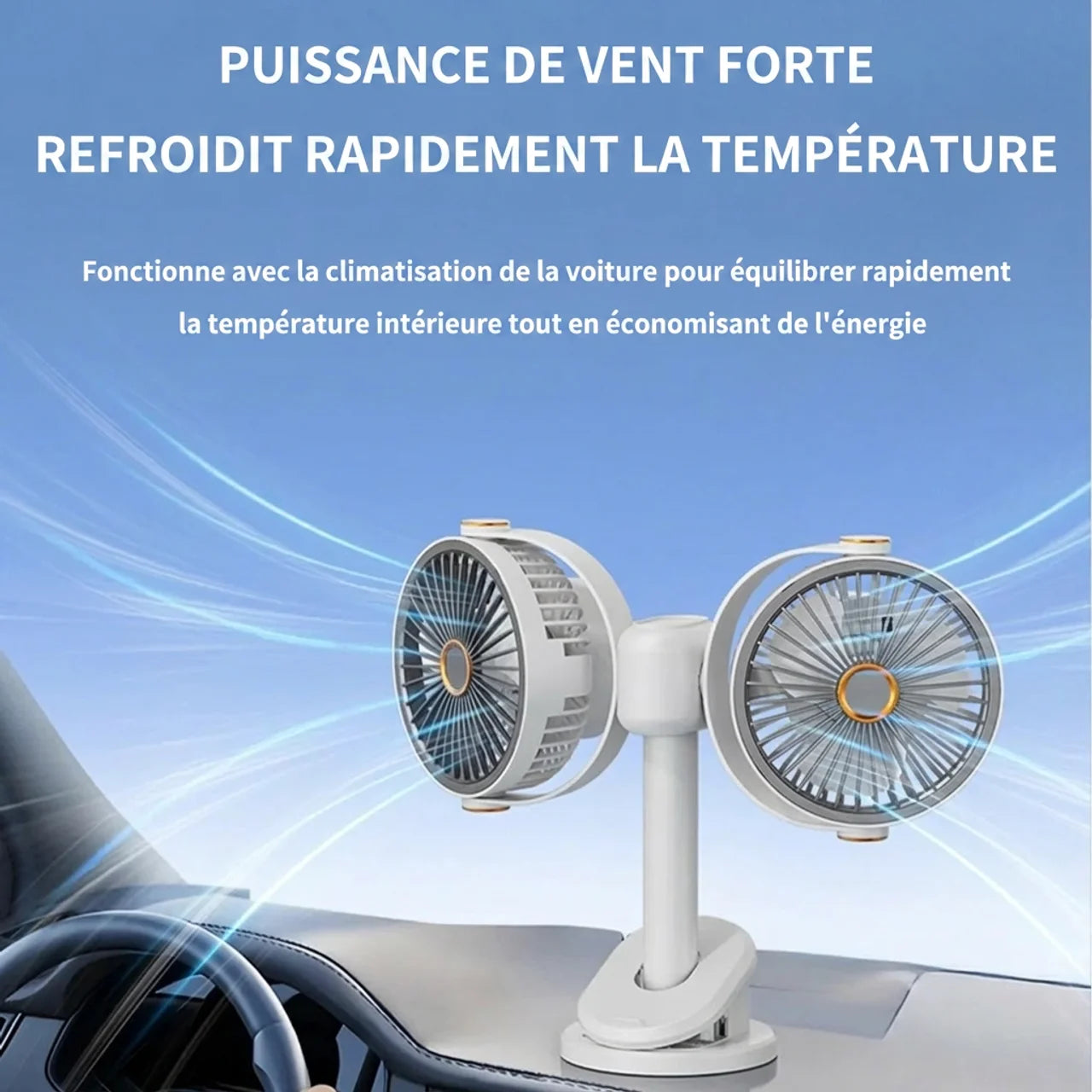 Ventilateur USB Portable Double Tête