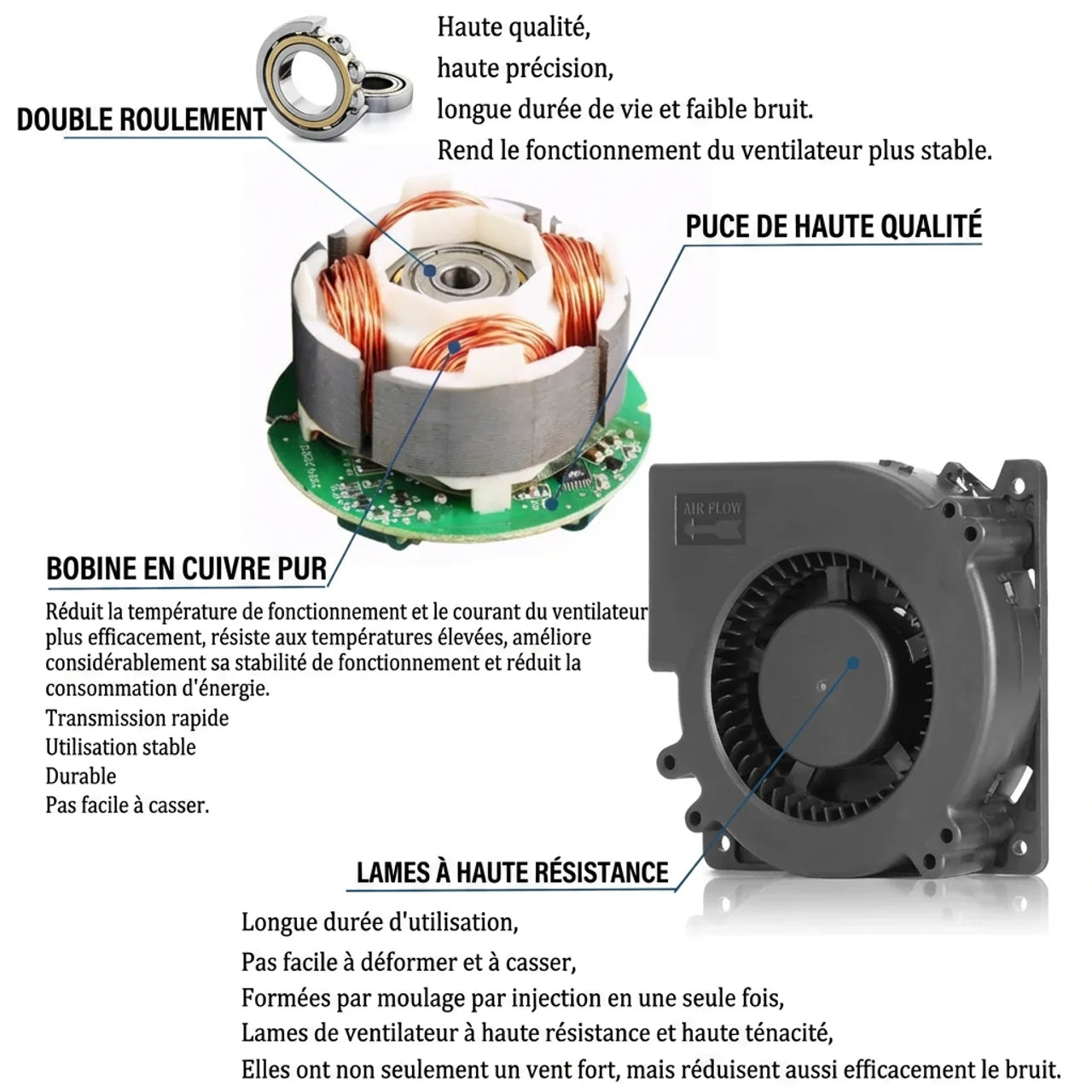 Ventilateur BBQ Allumage Rapide