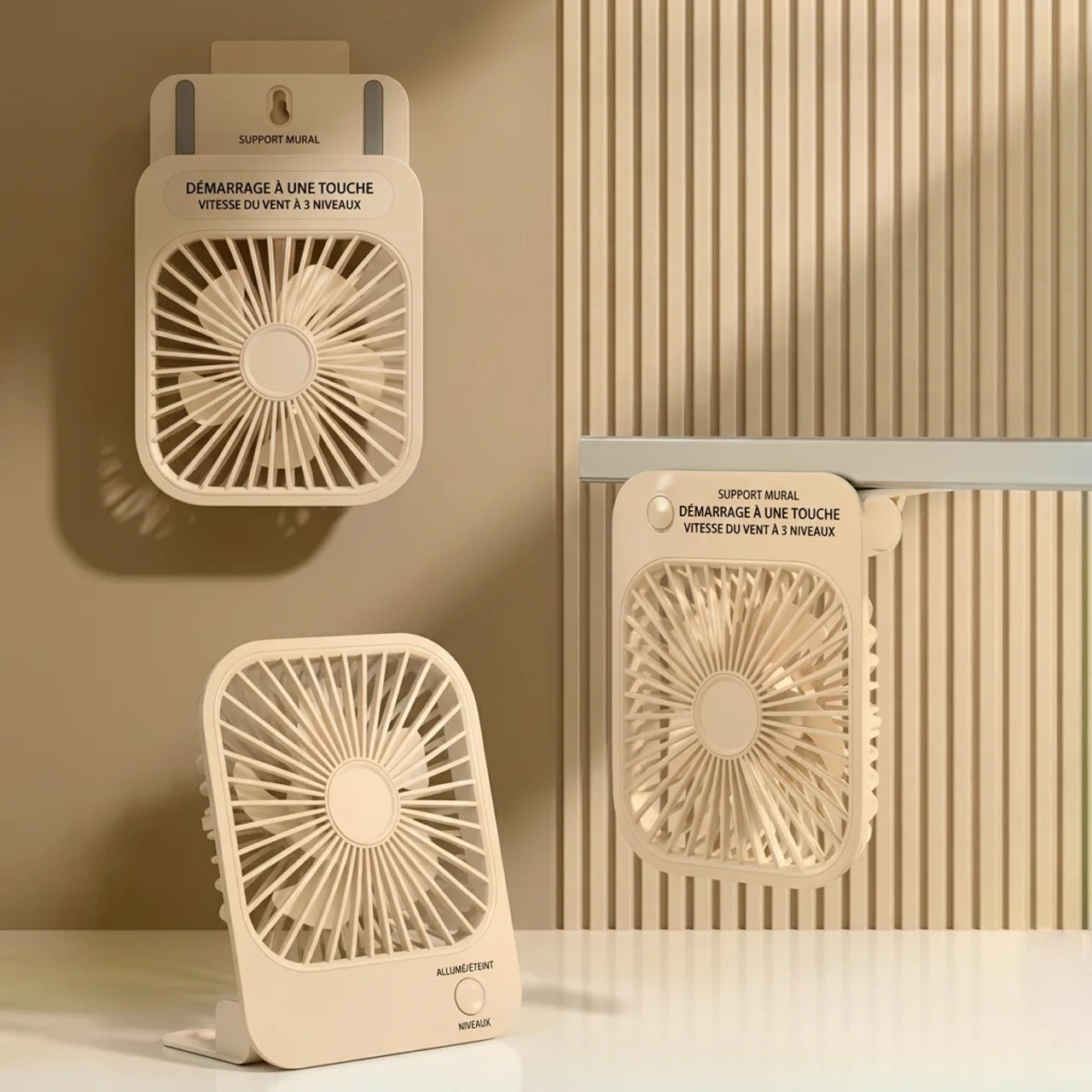 Ventilateur Magnétique Portable Mini Ventilateur USB Rechargeable Bureau et Cuisine