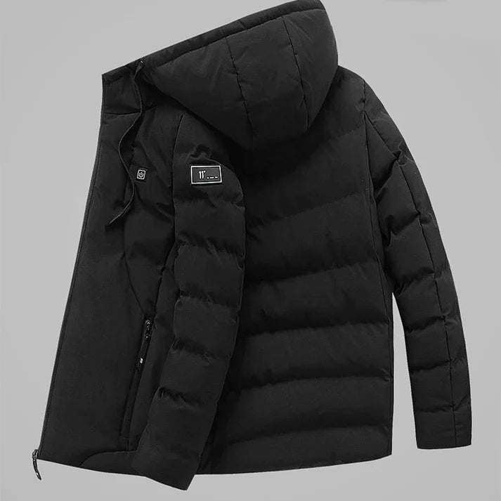 Veste chauffante Noir d'hiver de 15 zones lavable et réglable alimenté Veste chauffante Noir d'hiver de 15 zones lavable et réglable alimenté