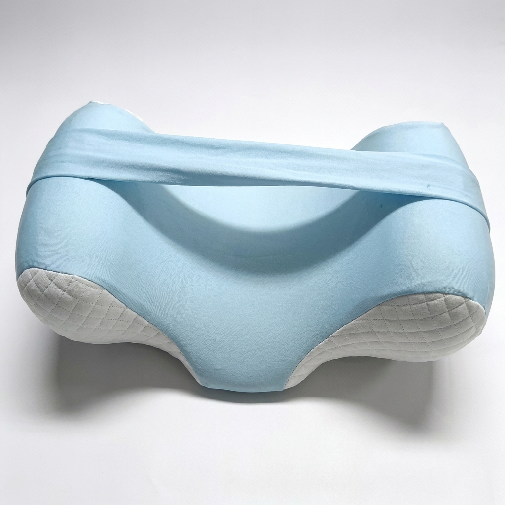 Oreiller de Soin Ergonomique Anti-Bascule & Coussin Lombaire 4-en-1