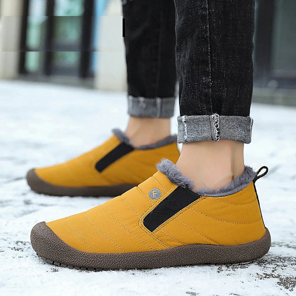 Chaussons Hiver Homme en Coton Doublés Polaire – Antidérapants et Imperméables