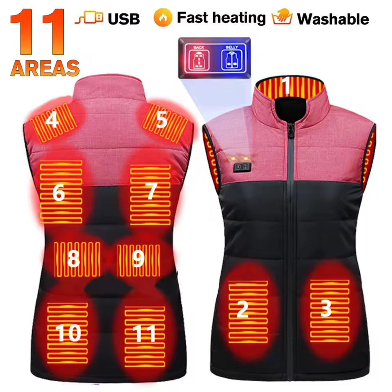 GILET CHAUFFANT USB BOUCLIER THERMIQUE PERSONNEL
