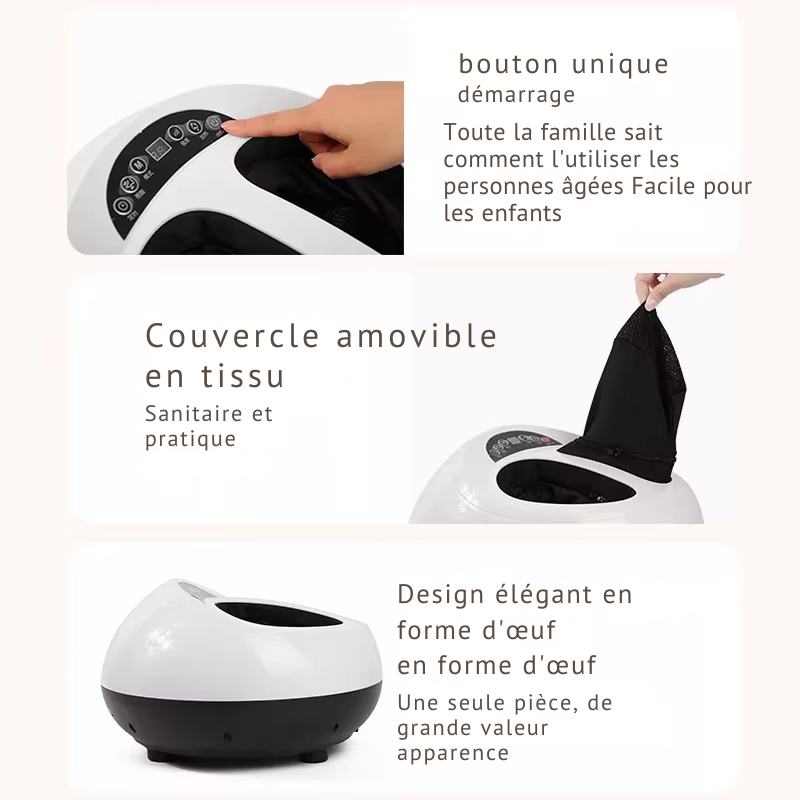 Masseur de pieds Chauffant pétrissant Pressothérapie