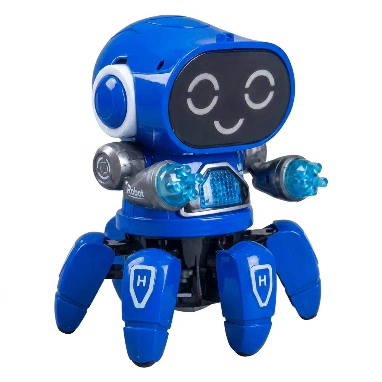 Robot Intelligent Danseur Rechargeable Jouet Éducatif Lumières Musique et Bras Articulés