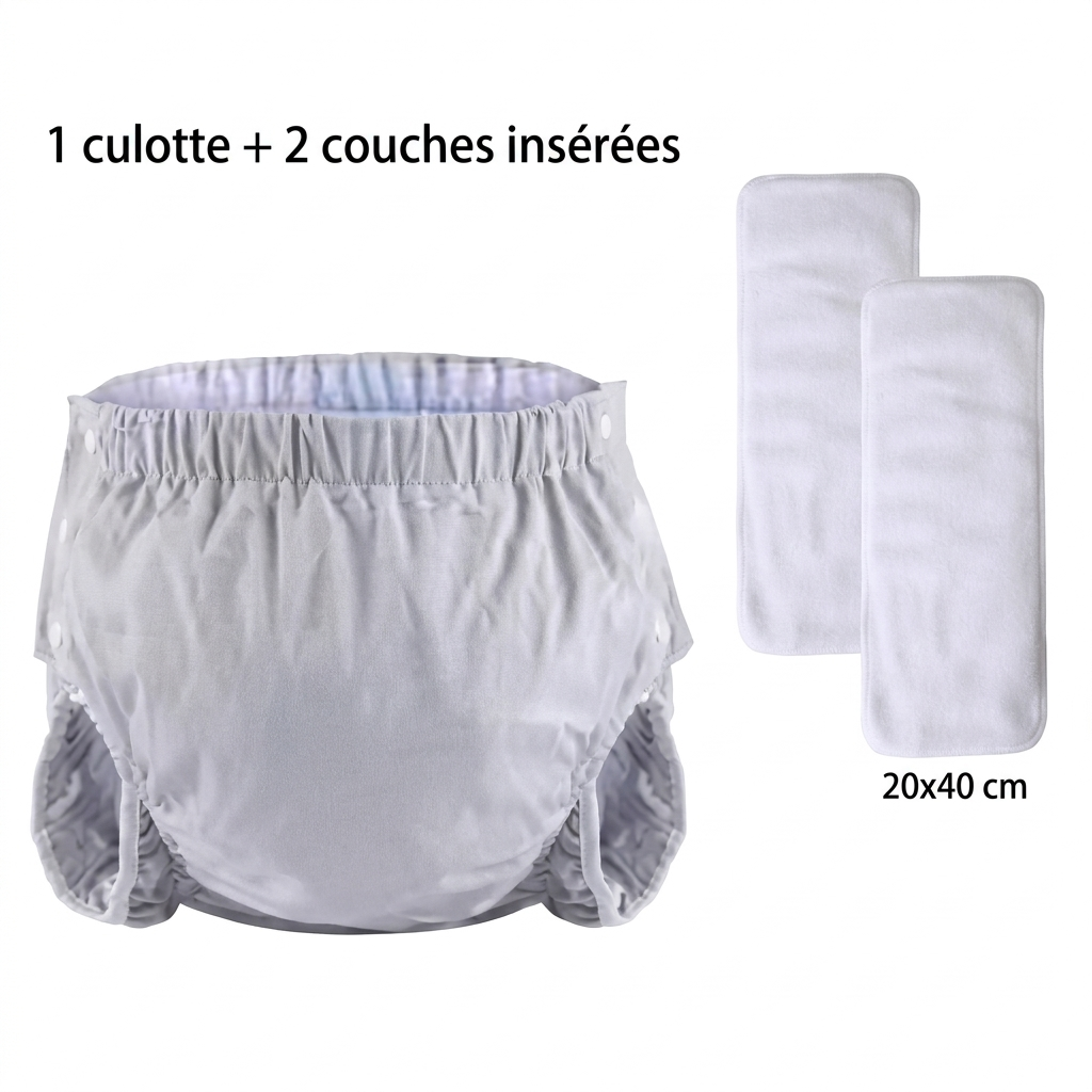 Culotte d'incontinence lavable et ajustable Confort & Anti-fuites pour adultes