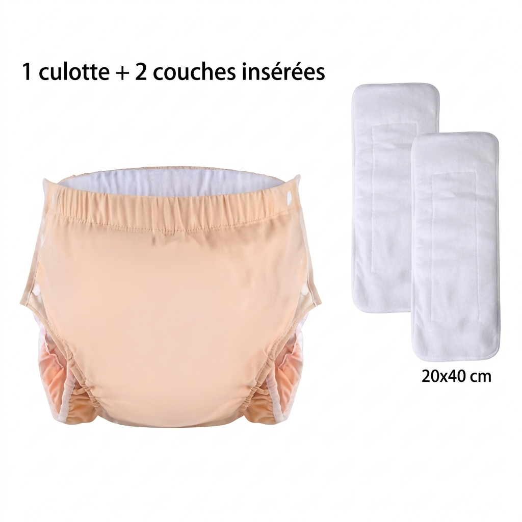 Culotte d'incontinence lavable et ajustable Confort & Anti-fuites pour adultes